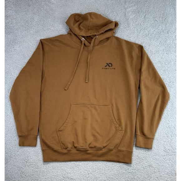 First Lite Hoodie Large Brown Outdoor Hiking Hunting Long Sleeve Pullover - Picture 1 of 15